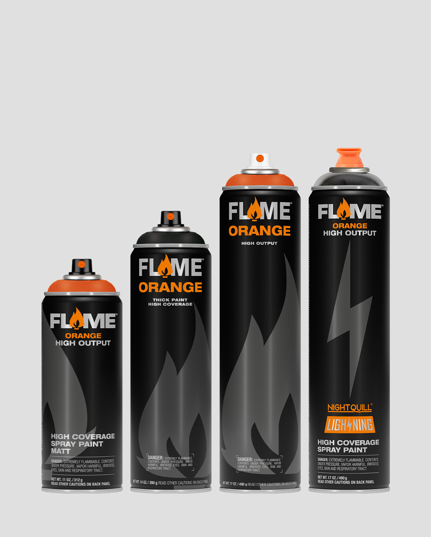 Flame orange 400 – 600ml - FLAME Graffiti Spray Cans